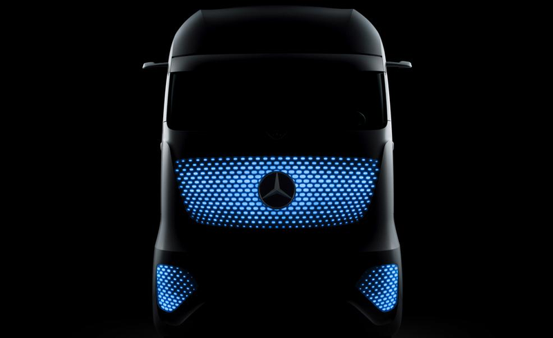 Illustration for article titled If Apple Made A Big Rig, It'd Probably Look Like This Mercedes